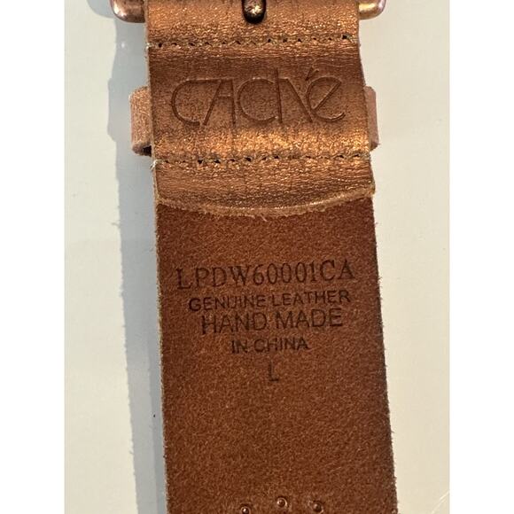 CACHE Belt Women’s Size Large Leather Studded Gem Western Country designer chic - Picture 2 of 6